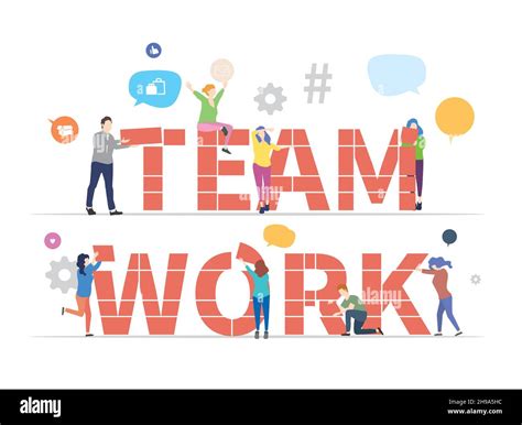 Team work communication Stock Vector Images - Alamy