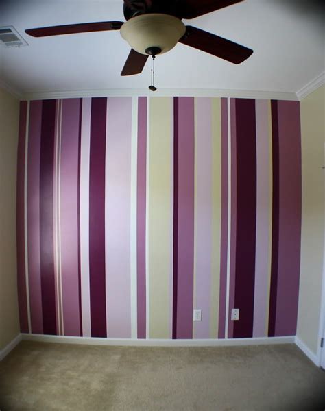 Image result for purple paint stripe ideas | Striped walls, Striped accent walls, Wall paint designs