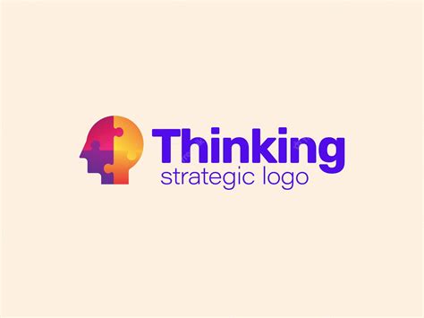 Premium Vector | Thinking and puzzle logo mental health concept