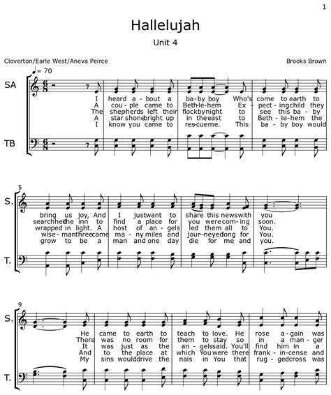 Hallelujah - Sheet music for Choir Tenor