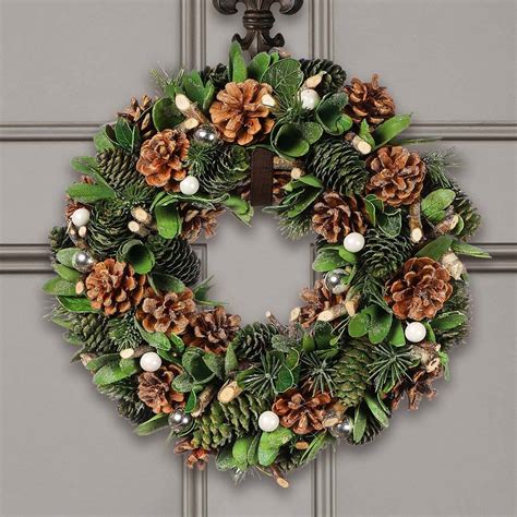 Mistletoe Kisses Natural Christmas Wreath By Dibor | notonthehighstreet.com