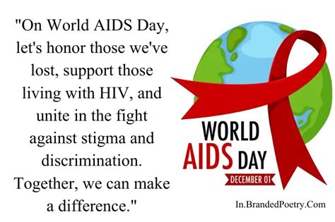 World Aids Day Quotes & Slogans 2024 - Happy Aids Day Messages