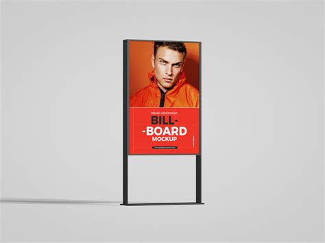 Free Standing Advertising Billboard Mockup Design - Mockup Planet