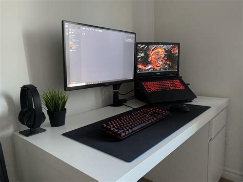 Upgraded. | Gaming room setup, Bedroom setup, Computer desk setup