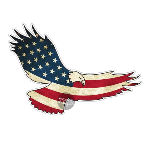 American Flag Eagle Car Decal Sticker: Patriotic USA Bumper - Etsy