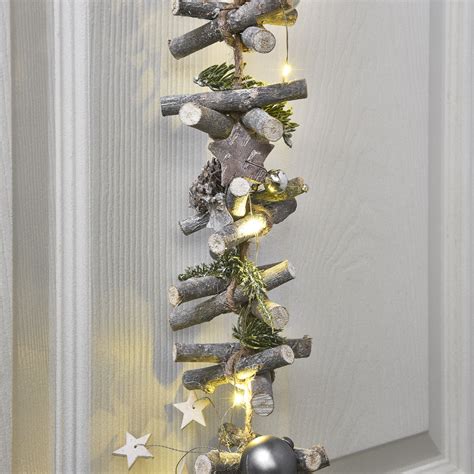 LED Drift Wood Bauble Christmas Garland