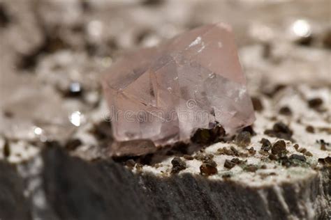 Pink Fluorite Crystal Close Up Stock Image - Image of specimen, flos ...