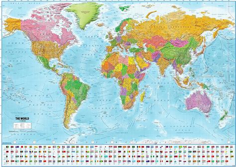 World Map Poster With Countries Flags For Kids 13x19 - vrogue.co