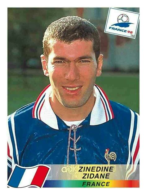 Zinedine Zidane of France. 1998 World Cup Finals card. | Carteles de fútbol, Fútbol, Cartas de ...