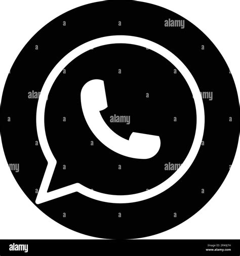 WhatsApp logo messenger icon. Realistic social media logotype. whats ...