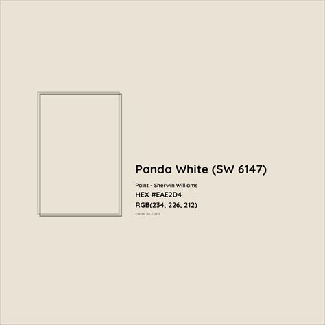 Panda White (SW 6147) Complementary or Opposite Color Name and Code (# ...