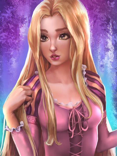 Rapunzel Tangled Fanart, Anna Zemlina | Rapunzel, Disney fan art, Tangled cartoon