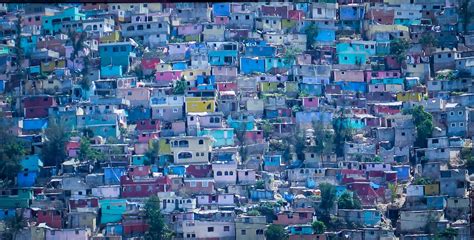 ITAP of colorful houses on a mountainside in Port Au Prince Haiti.# ...