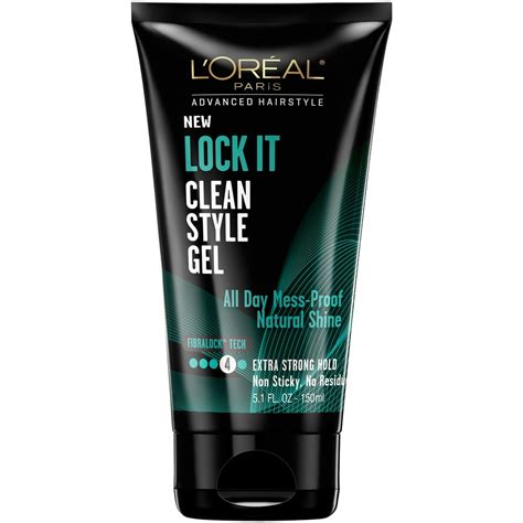 L'Oreal Paris Advanced Hair Style Lock It Clean Style Gel, 5.1 Fl Oz - Walmart.com - Walmart.com