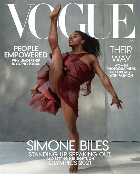 Simone Biles featured on cover for Vogue Magazine, August 2020 Issue ...