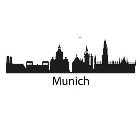 Munich Skyline Wall Decal | Skyline, City skyline silhouette, Munich