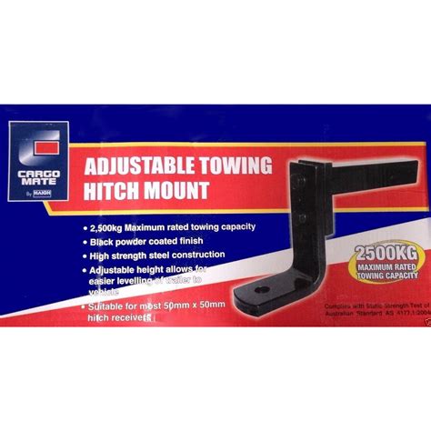 ADJUSTABLE TOW BALL MOUNT HITCH TRAILER RIDE HEIGHT LEVELER 2500kg with ...