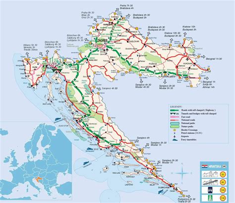 Map Of Croatian Coast - Map of the Croatia coast (Istria, Dalmatia) | Freytag ... : There you ...