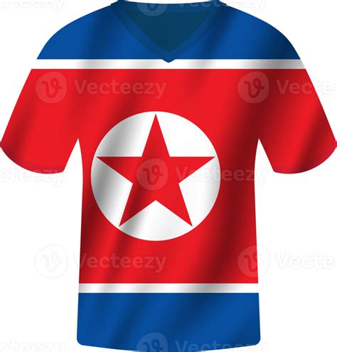 North Korea flag waving jersey soccer team 50477238 PNG