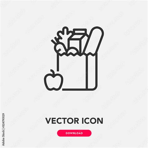 grocery icon vector. grocery icon vector symbol illustration. Modern simple vector icon for your ...