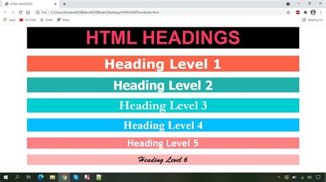 Customize HTML Headings with Fonts and Styles | HTML Headings | Inline ...