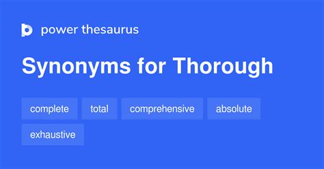 Thorough synonyms - 2 185 Words and Phrases for Thorough