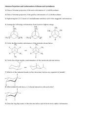 Newman Projection-Alkane-Cycloalkane-Conformations.doc - Newman Projections and Conformations of ...