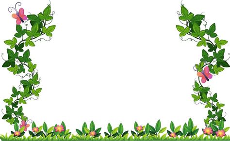 Border design with vine and butterflies 431475 Vector Art at Vecteezy