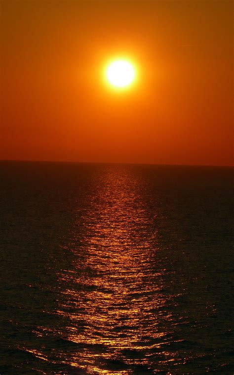 sunset, Sea, Horizon, Portrait display Wallpapers HD / Desktop and Mobile Backgrounds