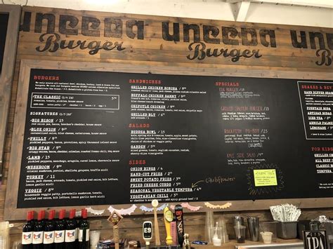 Menu - Uneeda Burger