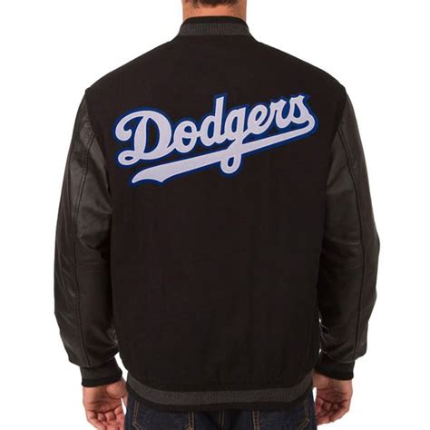 Full-Zip Los Angeles Dodgers Black Varsity Jacket - Jacket Makers