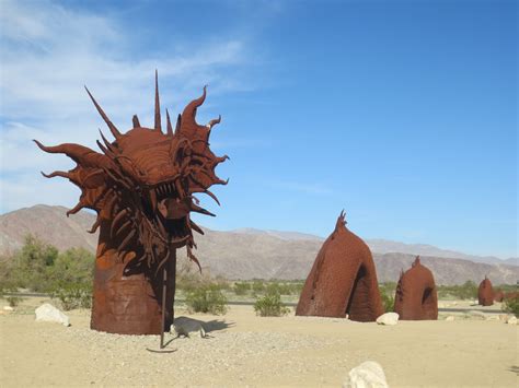 Large metal Dragon sculpture in Anza-Borrego Desert State Park. Created ...