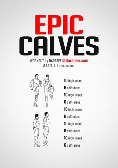 DAREBEE Workouts | Calf exercises, Strength workout, Workout for beginners