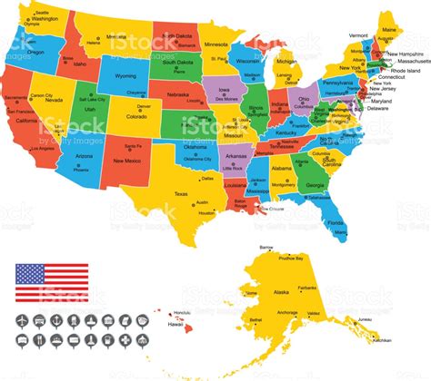 Mapa de Estados Unidos con Nombres, Capitales, Estados, para Colorear ...