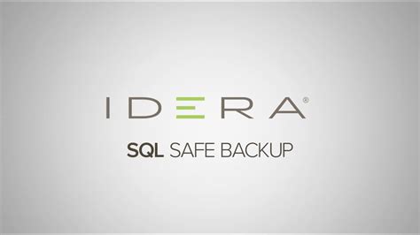 Reduce Back Up and Recovery Time with IDERA SQL Safe Backup | IDERA ...