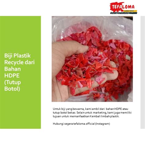 Biji Plastik Recycle dari Bahan HDPE (tutup botol) / IG: tefaloma ...