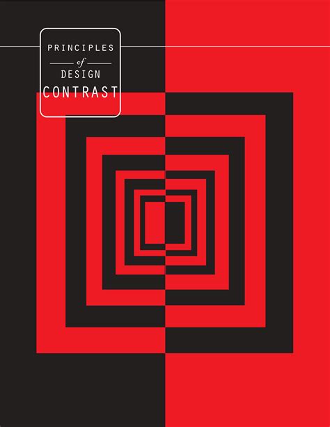 Principles of Design Contrast | Black and Red Square