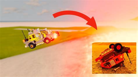 LEGO CAR vs Giant Lava Pit – BeamNG.Drive - YouTube