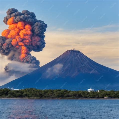 Premium AI Image | Volcano Composite volcano Cinder cone Lava dome ...