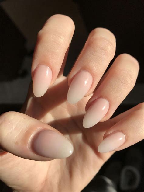 Natural Ombré Almond Acrylic Nails - Tye Nails Fort McMurray #acrylicnails #AcrylicNails… in ...