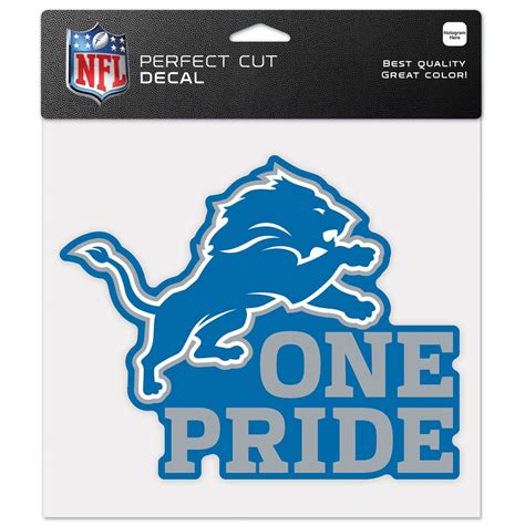 Detroit Lions One Pride 8in X 8in Decal - Vintage Detroit Collection