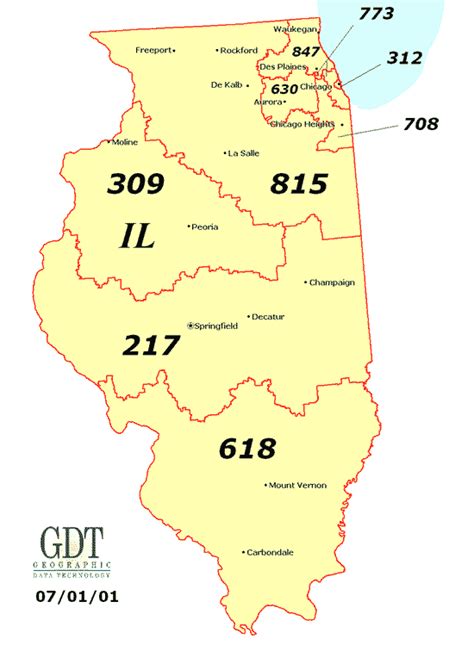 Area Code Map Illinois - Bank2home.com