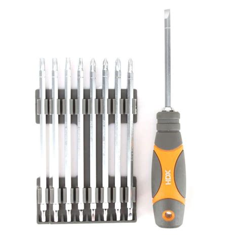 HDX Interchangeable Blade Precision and Standard Screwdriver Set (10-Piece)-012320 - The Home Depot