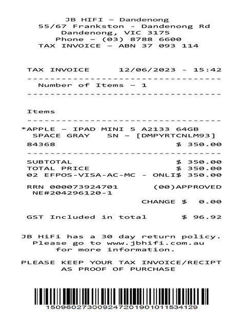 Iphone Receipt | PDF