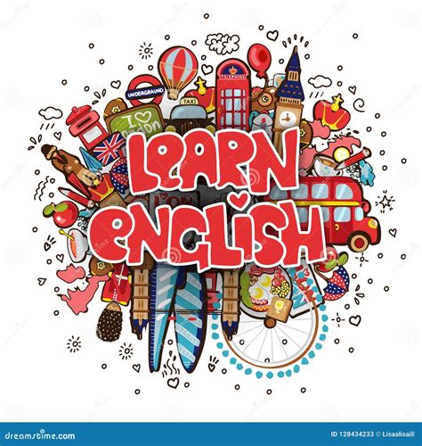 Learn English Educational and Travelling Concept. Learning English ...