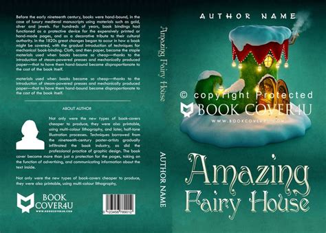 the front and back cover of an amazing fairy house book, with a green ...