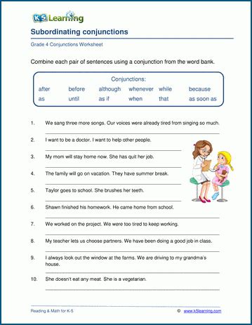 Coordinating Conjunction Worksheets