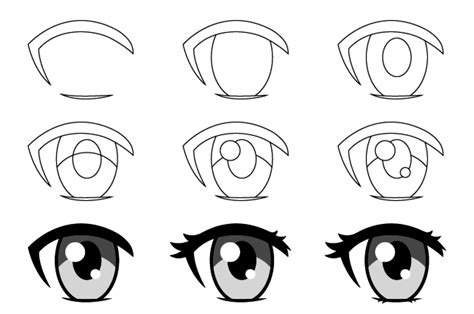 Line Drawings Anime Eyes