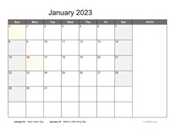 Printable 2023 Calendar | WikiDates.org