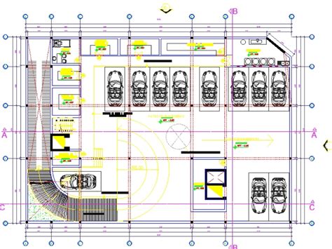 Underground parking in AutoCAD | CAD download (137.4 KB) | Bibliocad